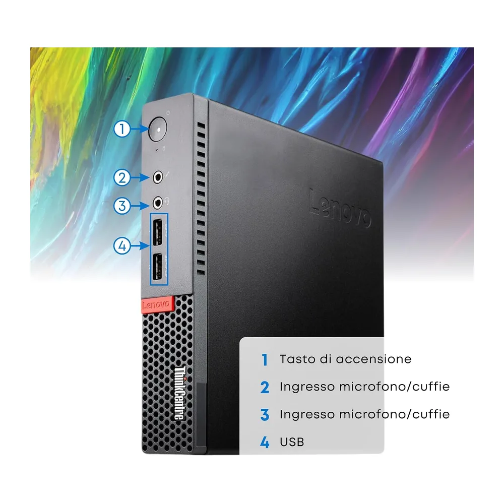Lenovo ThinkCentre, Mini Pc Tiny, Intel i7-4770Te 4 Core 2.3Ghz, Ram 8Gb SSD 256Gb, Pc Desktop Mini Pronto — 6