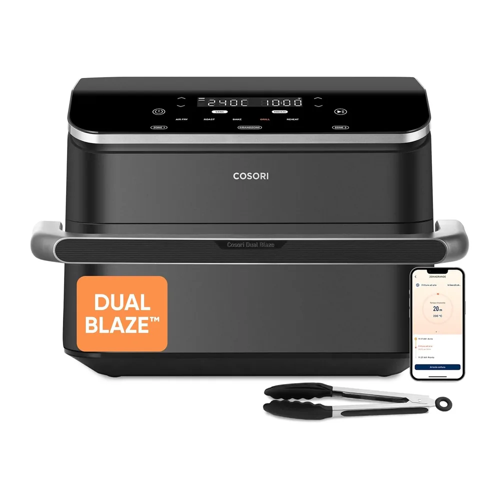Cosori Twinfry Friggitrice ad Aria 10 Litri Doppio Cestello 5L+5L Con WIFI