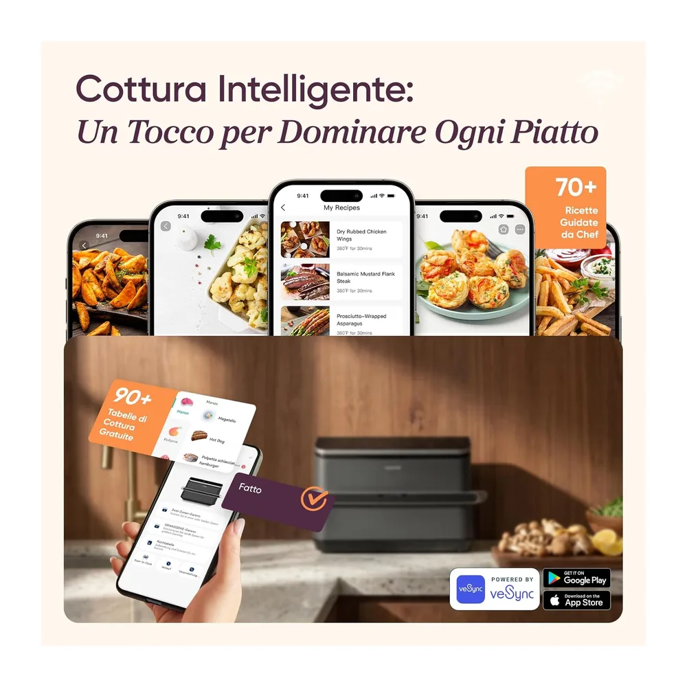Cosori Twinfry Friggitrice ad Aria 10 Litri Doppio Cestello 5L+5L Con WIFI — 6