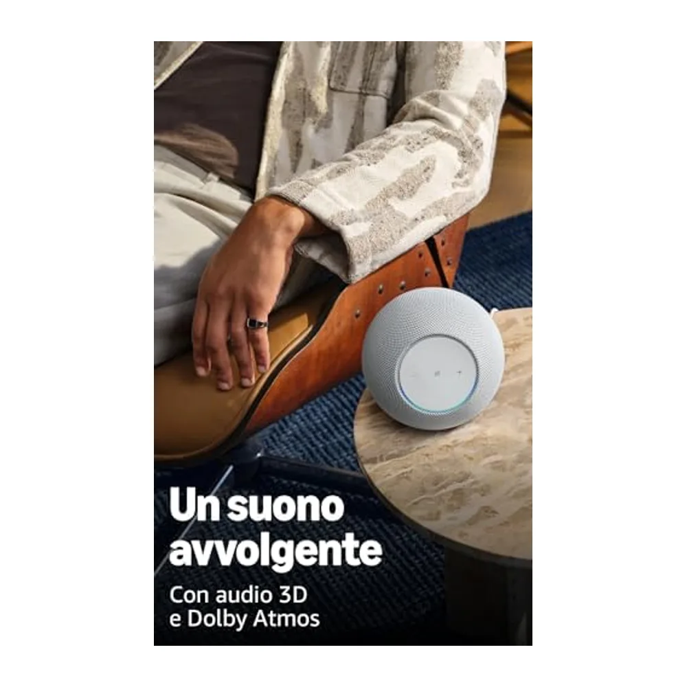 Amazon Echo Studio (ultimo modello), design compatto, audio 3D immersivo e Dolby Atmos, (grafite), con — 6