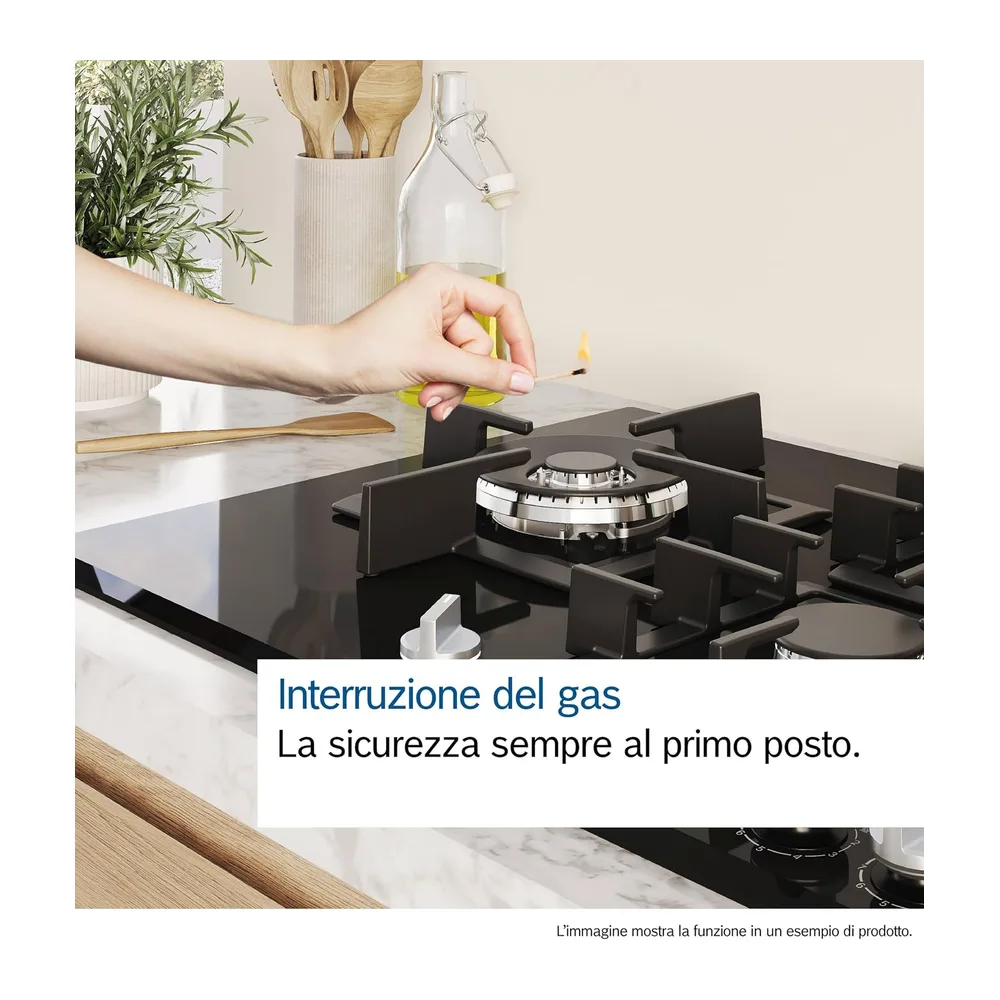 Bosch PGP6B6K80 Serie 4 Piano cottura a gas 60 cm acciaio smaltato Nero — 3