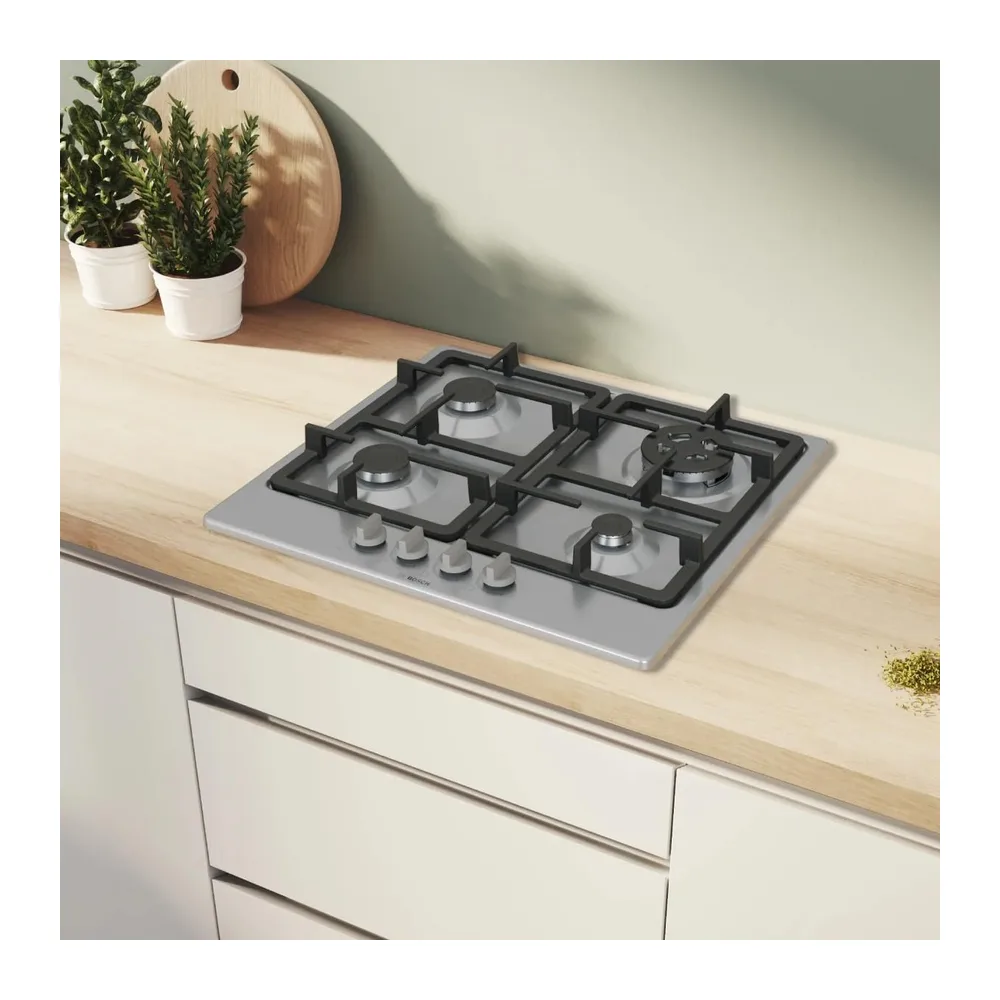 Bosch PGH6B5K90 Serie 4 Piano cottura a gas 60 cm 4 bruciatori Acciaio inox — 2