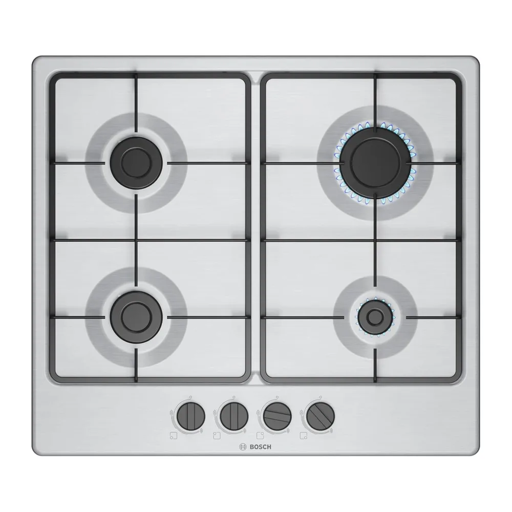 Bosch PGP6B5K60 Serie 4 Piano cottura a gas 60 cm 4 bruciatori Acciaio inox