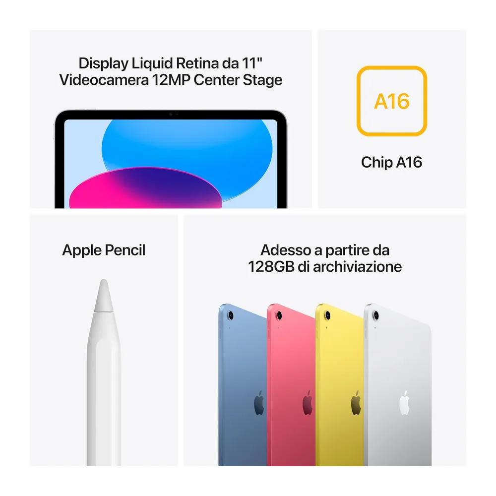Apple iPad con chip A16: display Liquid Retina da 11'' — 5
