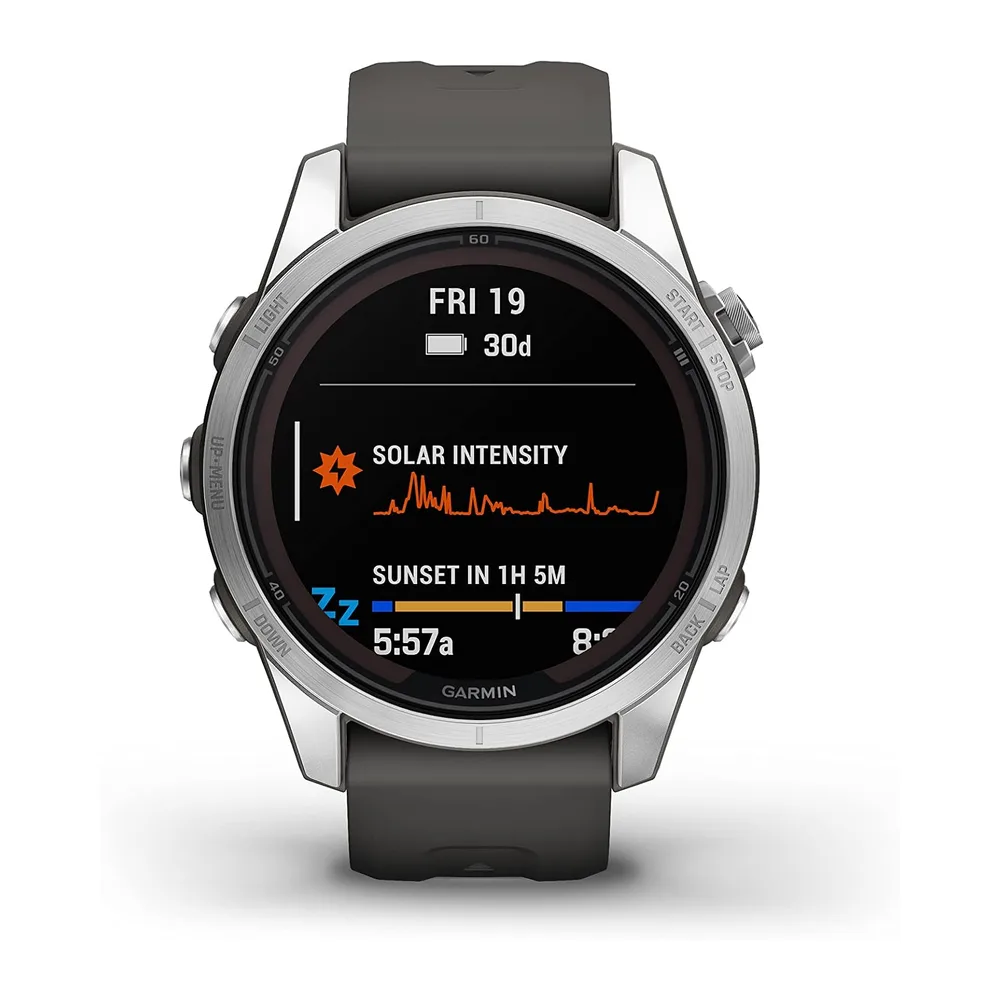 Garmin fēnix 7S Pro Solar, Smartwatch, Ricarica solare, 42mm, Torcia LED, Touchscreen 1,2", +30 Sport, GNSS — 2