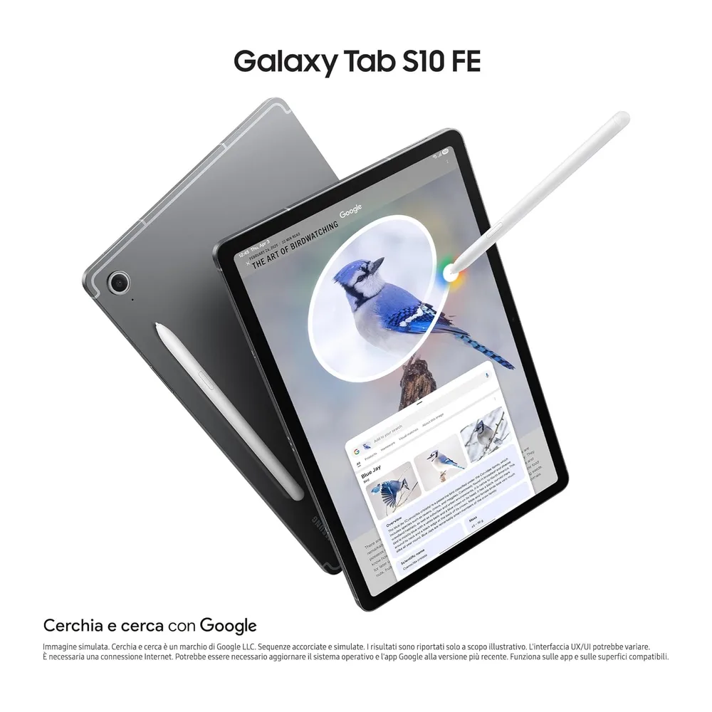 Samsung Galaxy Tab S10 FE, 3 anni di garanzia, Android Tablet, Display 10.9" LCD, Wifi, RAM 8GB, 128GB, 8.000 — 2