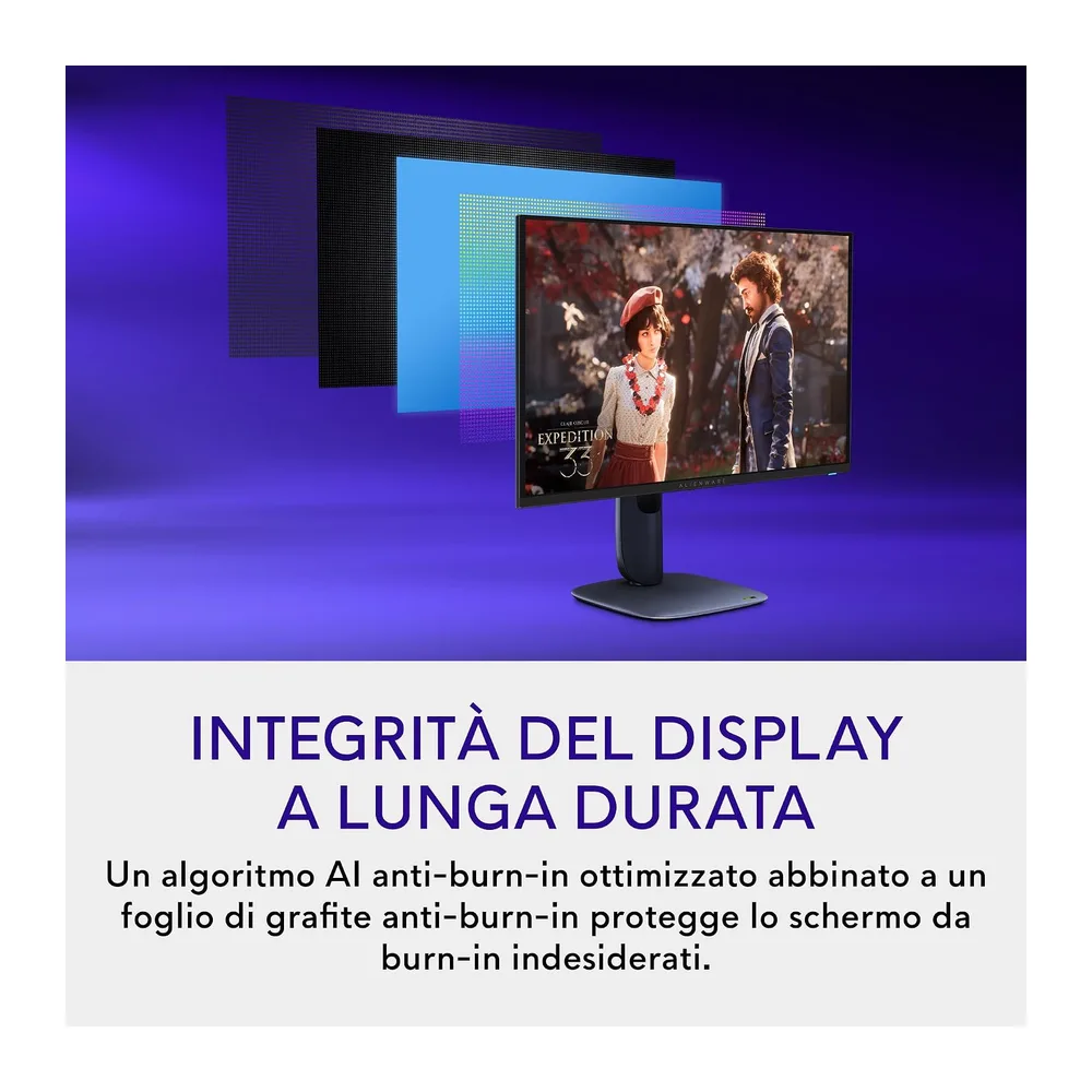 Alienware 27 Monitor Gaming - AW2725Q, 4K UHD (3840x2160), 240Hz, QD OLED [Classe di efficienza energetica G] — 6