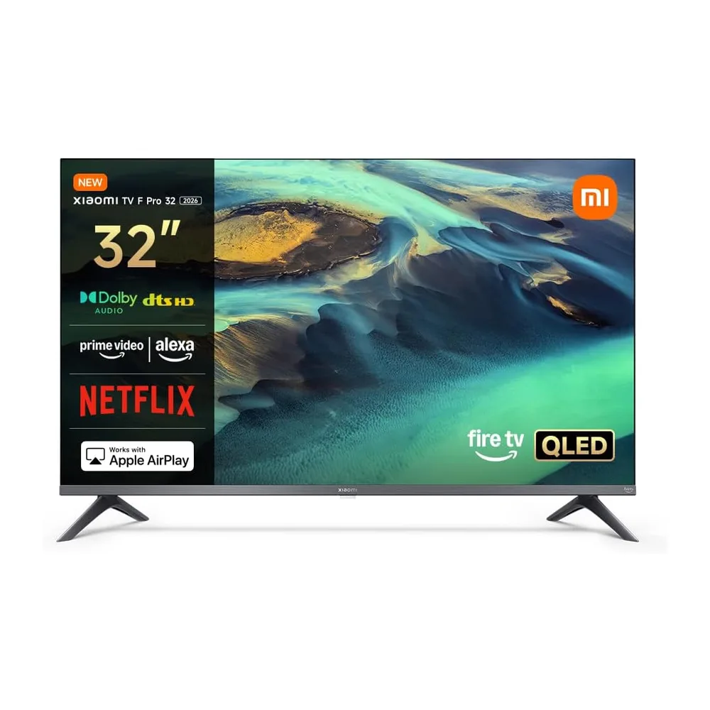 XIAOMI TV F Pro 32, 32 pollici (81 cm), QLED, Smart TV, Fire TV, Triple Tuner DVB-C/S/S2/T/T2,Dolby Audio,