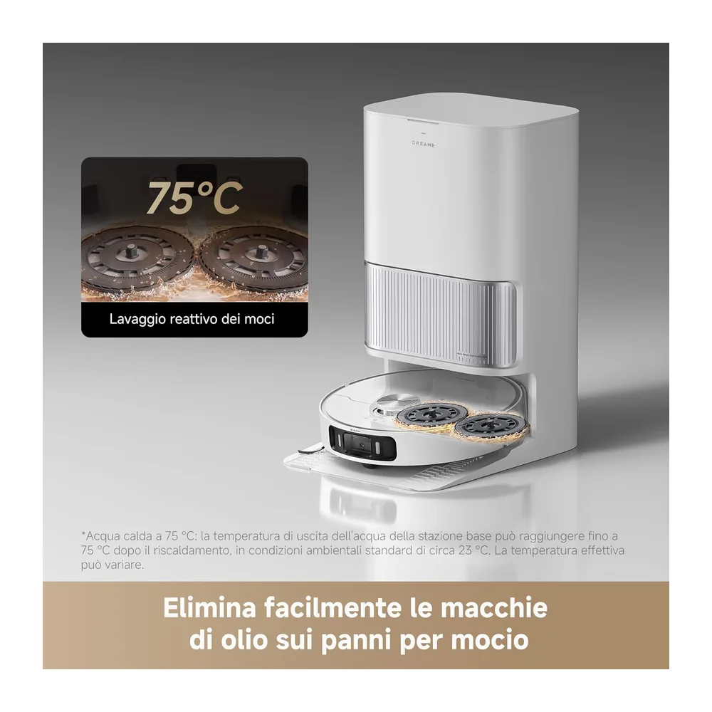 dreame L40 Ultra AE Robot Aspirapolvere, Lavaggio Panno 75°C — 6