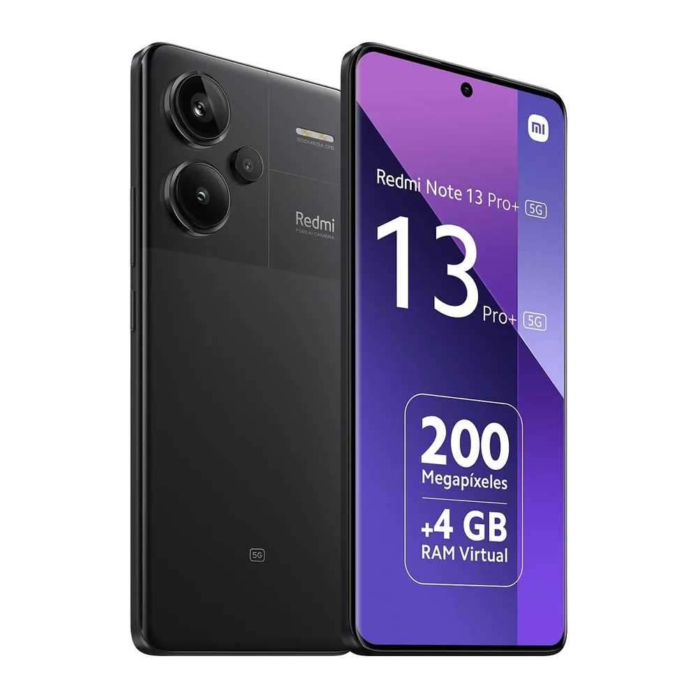 Xiaomi Redmi Note 13 Pro+ 5G, 8/256GB, Midnight Black - Unlocked (ricondizionato) — 2