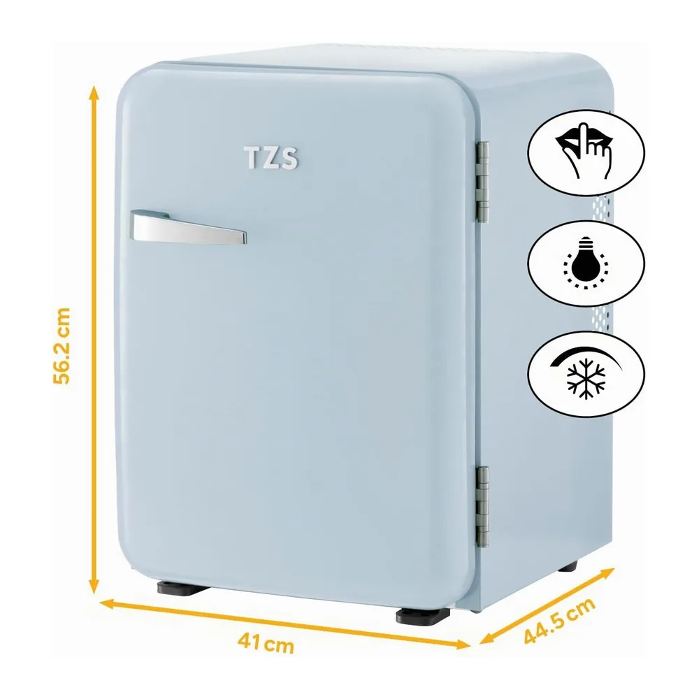 TZS First Austria - Mini Frigorifero Retrò 40L silenzioso - Piccolo Minifrigo design vintage con luce interna — 2
