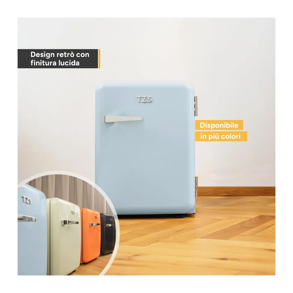 TZS First Austria - Mini Frigorifero Retrò 40L silenzioso - Piccolo Minifrigo design vintage con luce interna — 6