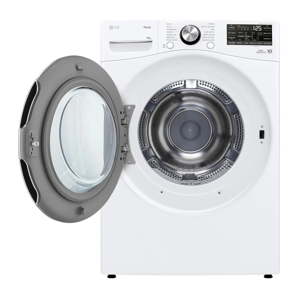 LG RH18U8AVCW Asciugatrice Smart 18kg, Classe A+++, Pompa di Calore DUAL Inverter, Motore Direct Drive, — 2