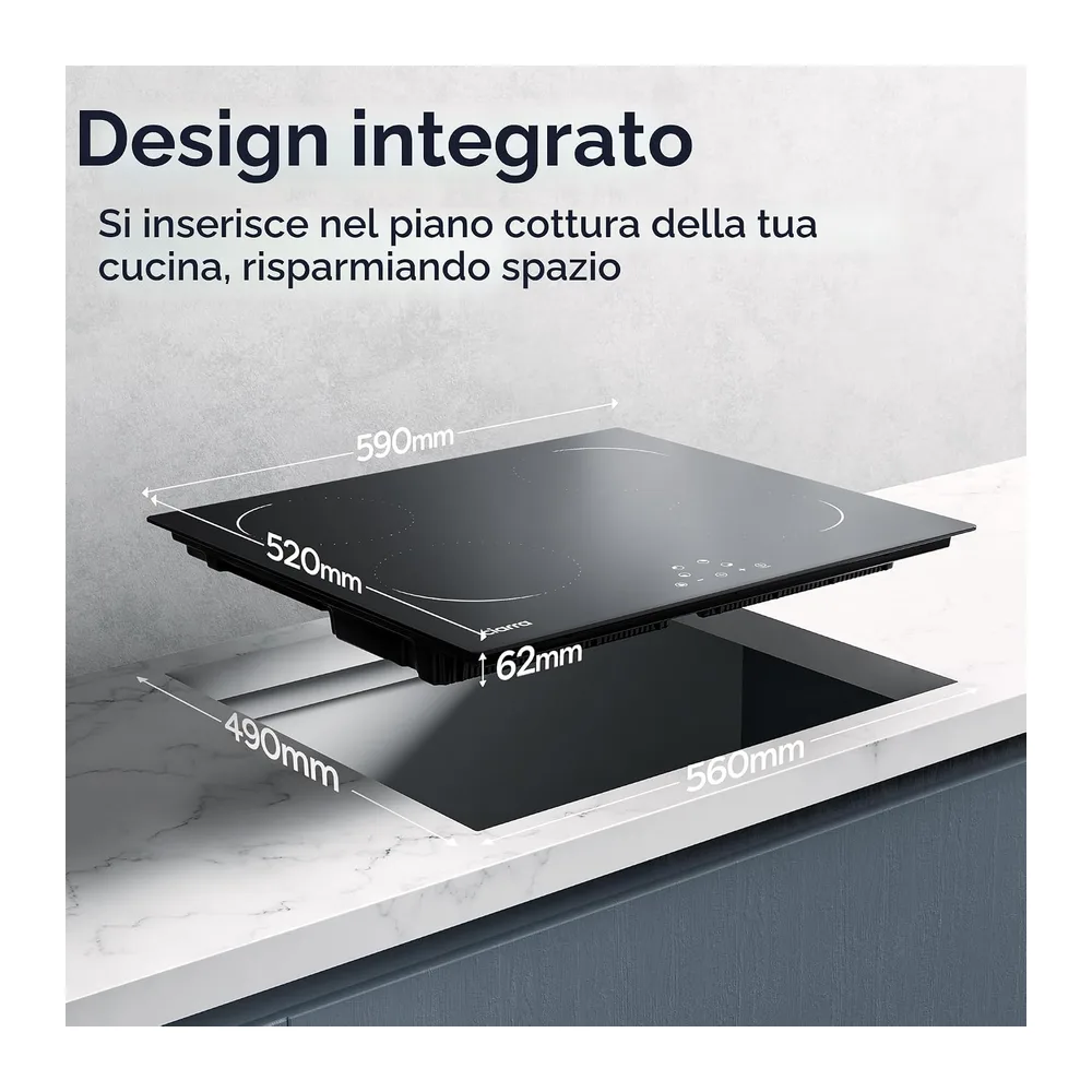Ciarra Piano Cottura Induzione 4 Fuochi 6000W 60cm — 2