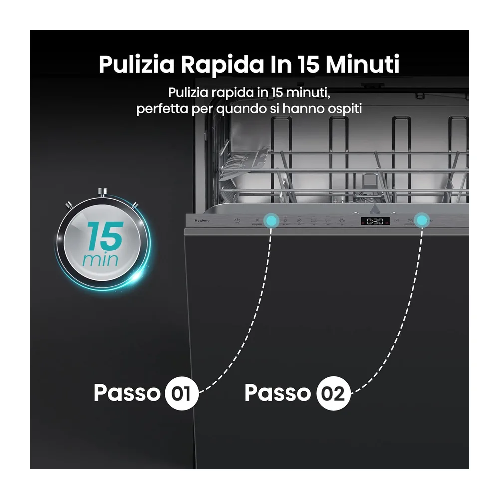 Hisense HV642D65 NUOVA Lavastoviglie Incasso 60 cm — 5
