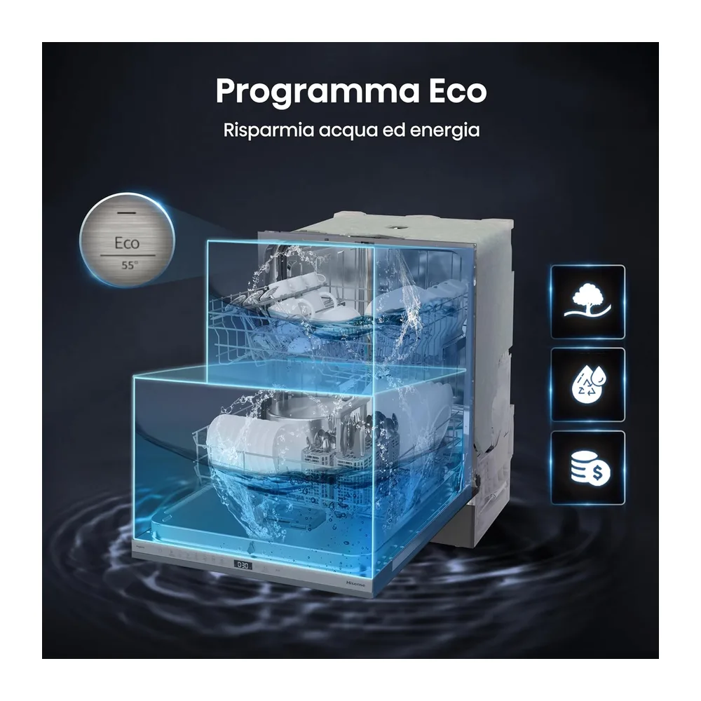 Hisense HV642D65 NUOVA Lavastoviglie Incasso 60 cm — 6