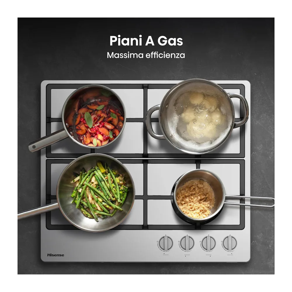 Hisense GM663XHFSI Piano Cottura a Gas 60 cm — 5
