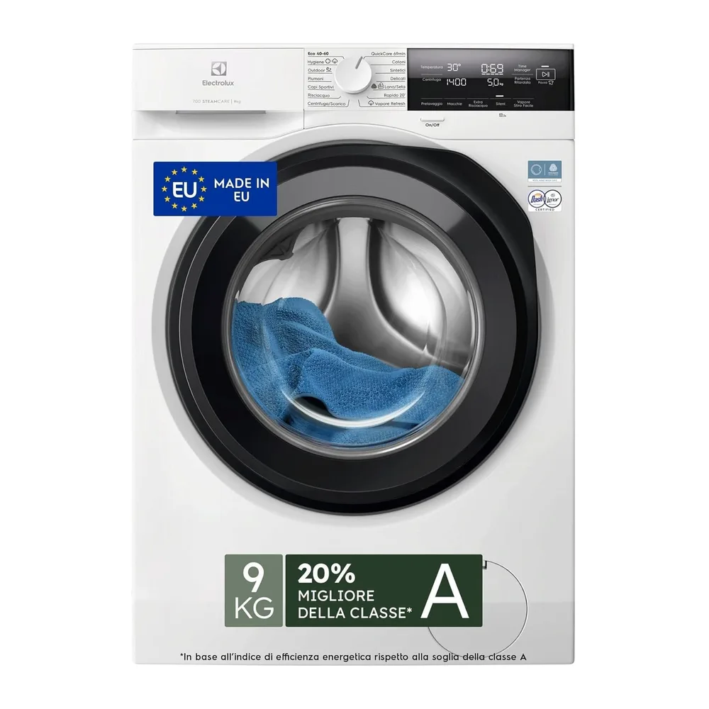 Electrolux EW7F39 Lavatrice Carica Frontale 9 kg Serie 700 [Classe di efficienza energetica A]