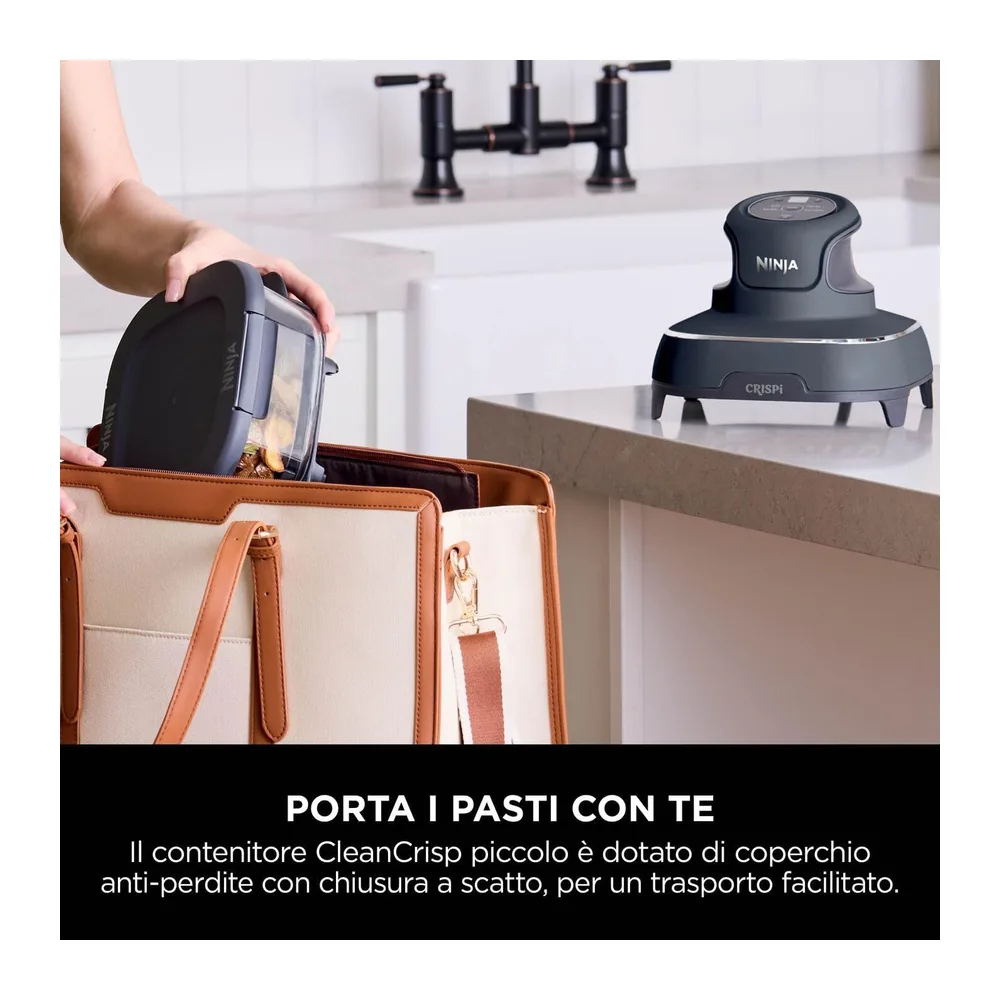 Ninja CRISPi, Friggitrice ad Aria Portatile, Compatta, Grigio, FN101EUGY — 6