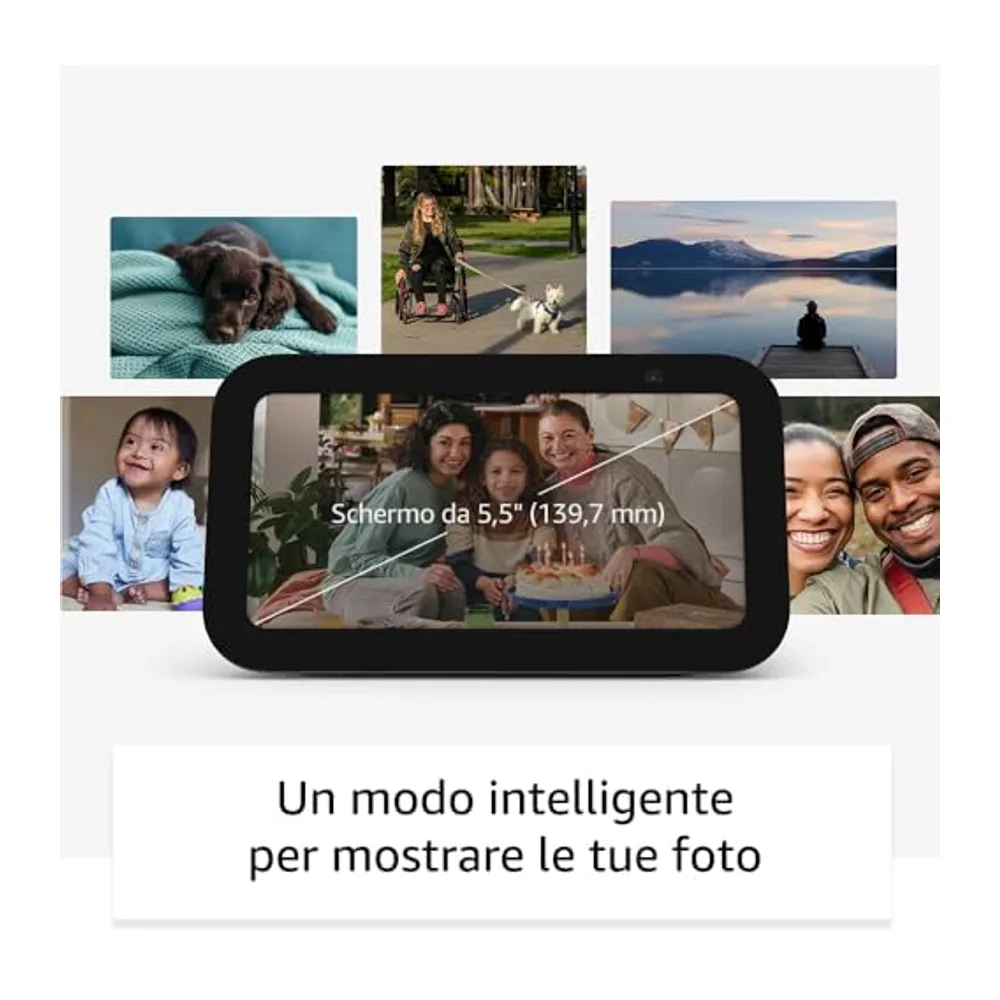 Echo Show 5 (3ª generazione) | Antracite, 2 pezzi + Tapo L530EA Lampadina LED Smart (E27), Compatibile con — 3