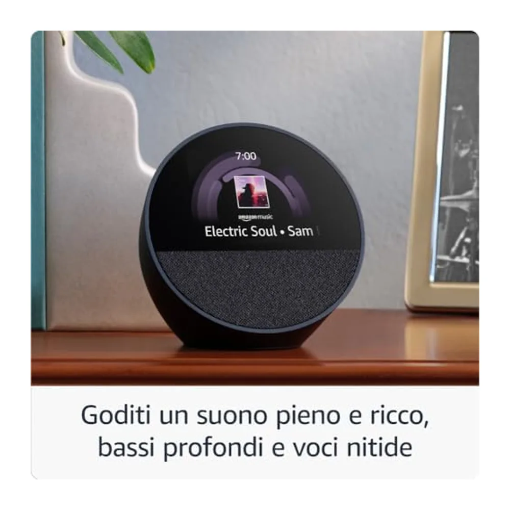 Echo Spot | Nero, 2 pezzi + Tapo Presa Smart Alexa, WiFi Intelligente, Compatibile con Alexa - Kit di base — 3