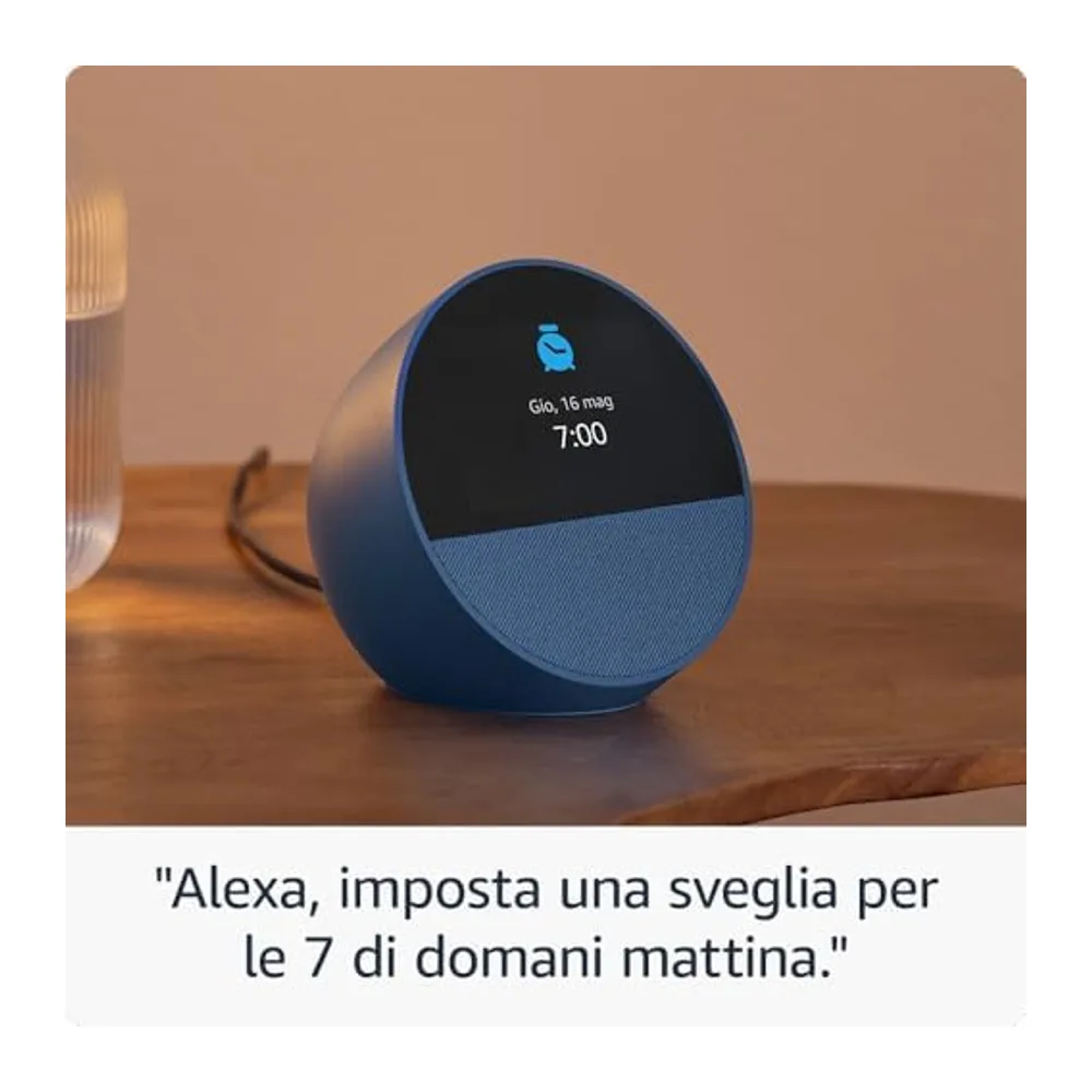 Echo Spot | Nero, 2 pezzi + Tapo Presa Smart Alexa, WiFi Intelligente, Compatibile con Alexa - Kit di base — 4