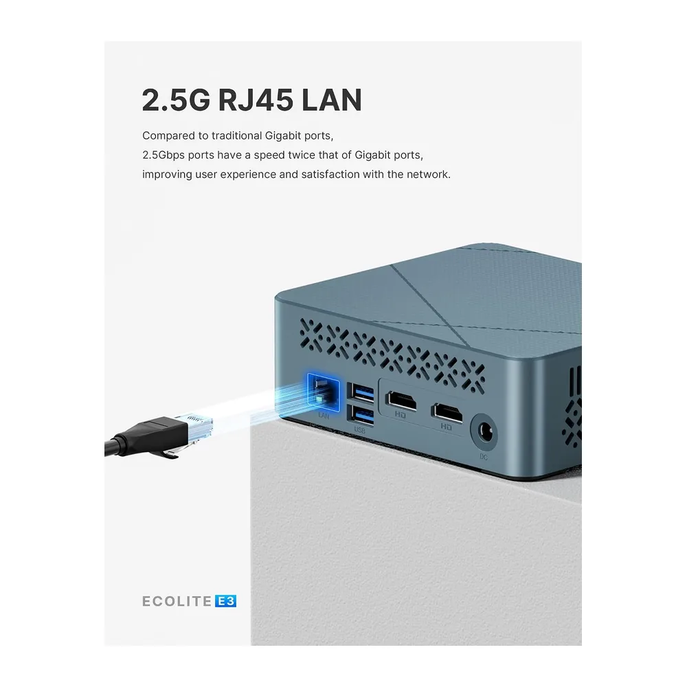 BOSGAME E3 NEO Mini PC con Windows 11 Pro — 4