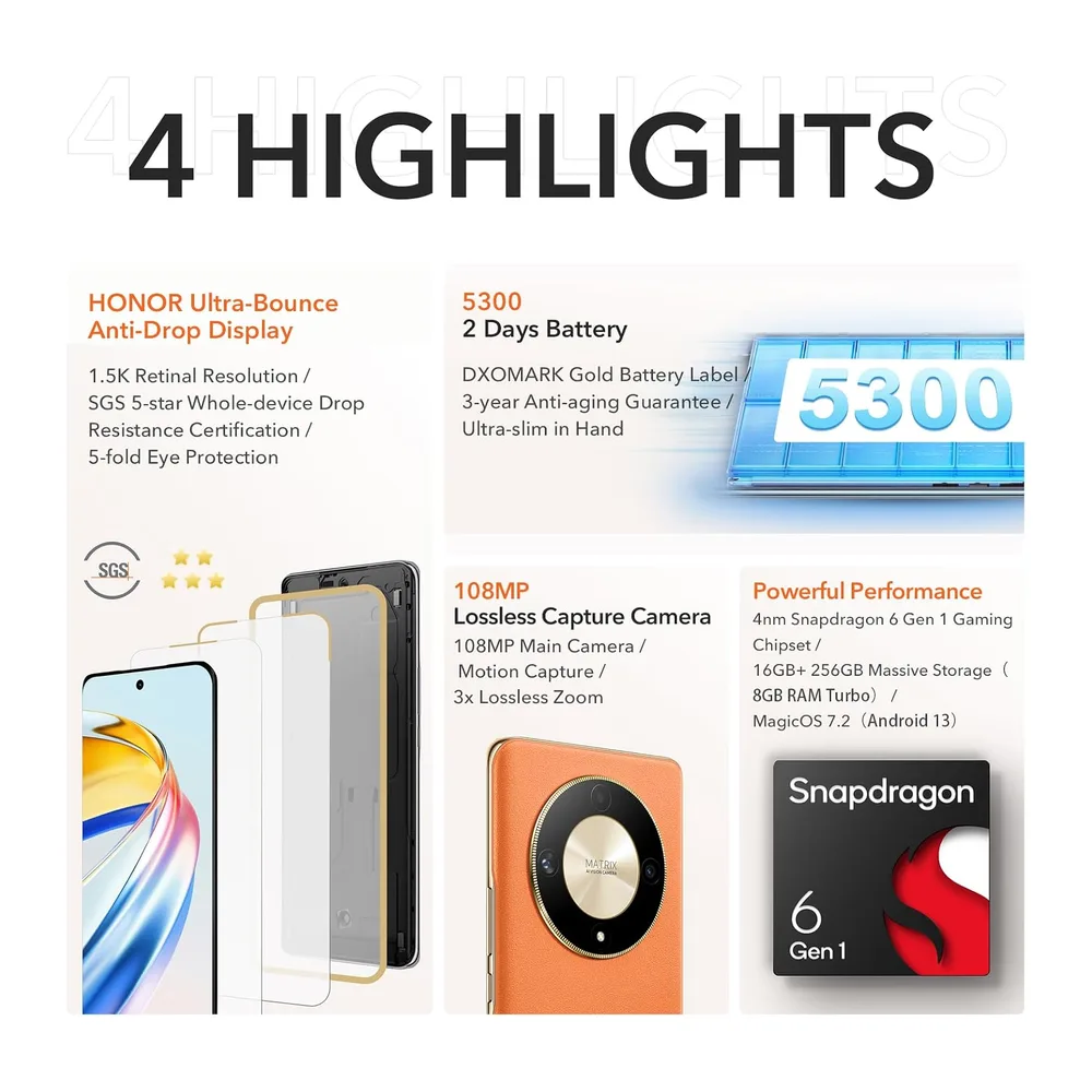 HONOR Magic 6 Lite 5G Smartphone 8GB 256GB — 2