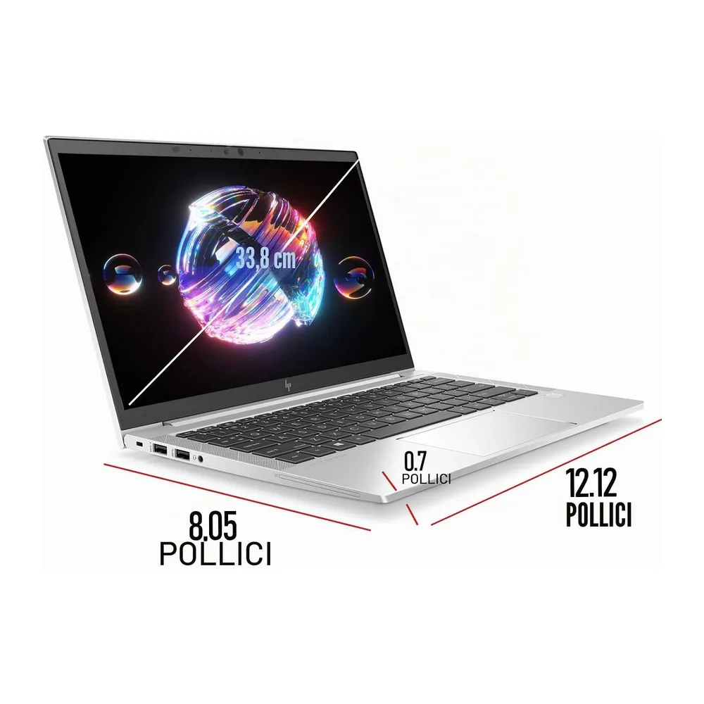 HP Elitebook 830 G8 Computer portatile touch professionale 13,3" FHD Intel Core i7-1185G7 — 4