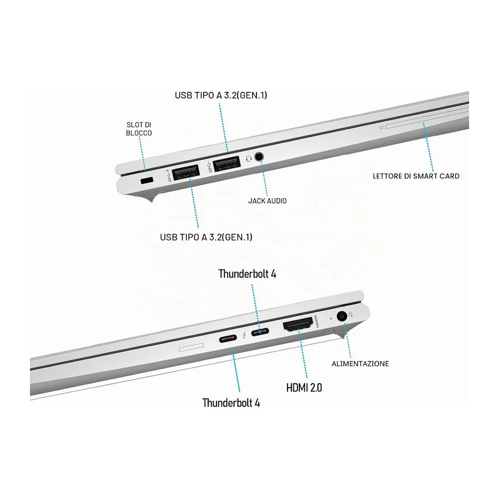 HP Elitebook 830 G8 Computer portatile touch professionale 13,3" FHD Intel Core i7-1185G7 — 5