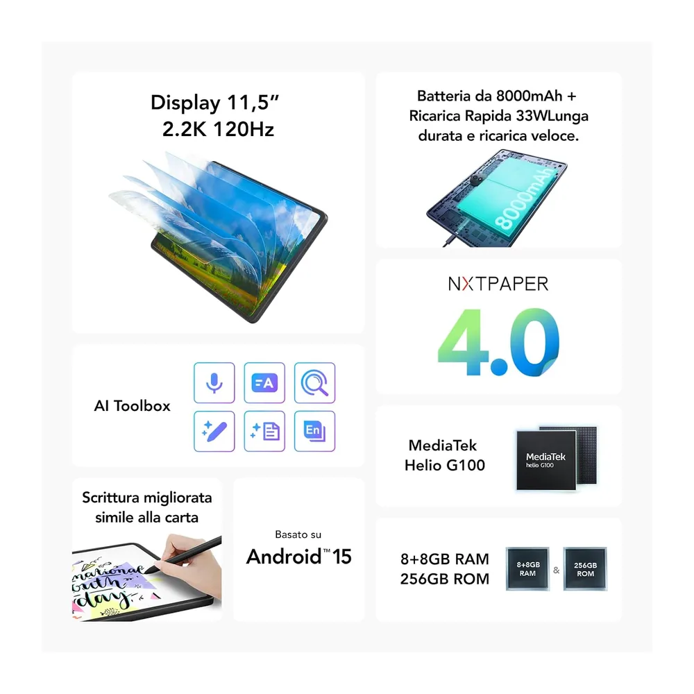TCL Tablet NXTPAPER 11 Plus con Flipcase e T-Pen — 2
