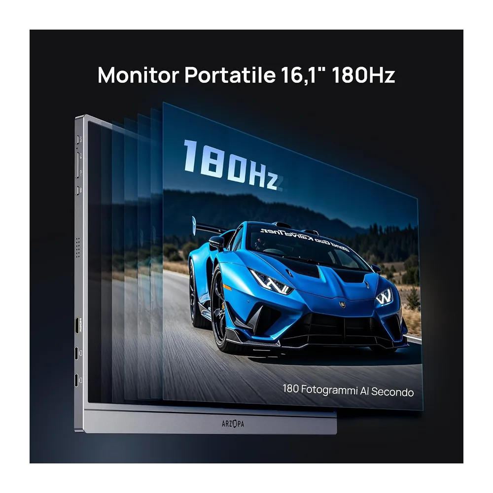 ARZOPA Monitor Portatile 16.1" 2,5K QHD 180Hz — 3