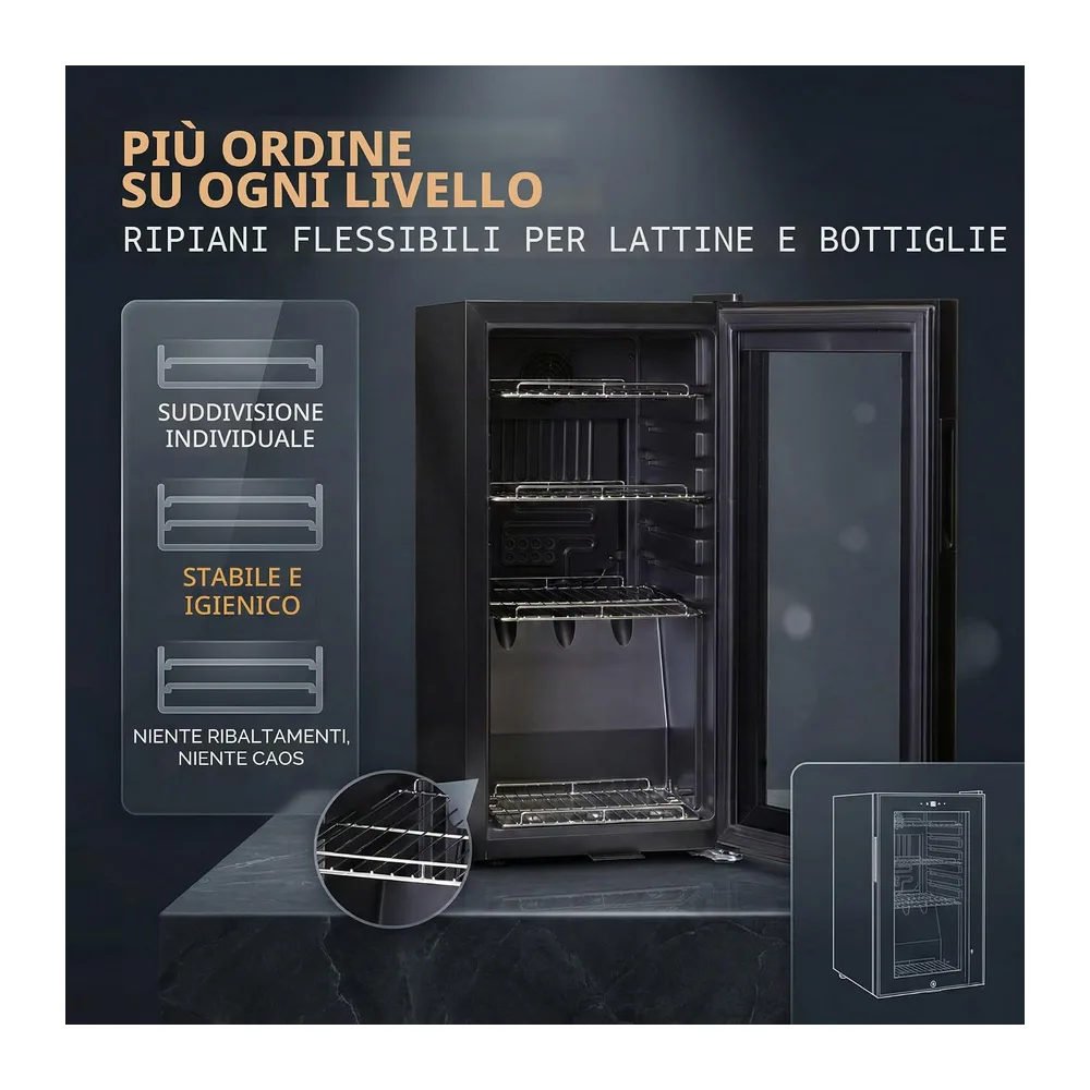 Sommertal Frigorifero con porta in vetro GK50 — 4