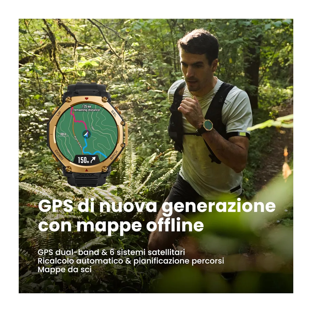Amazfit T-Rex 3 Pro Smartwatch Outdoor 48mm Display AMOLED in Zaffiro — 4