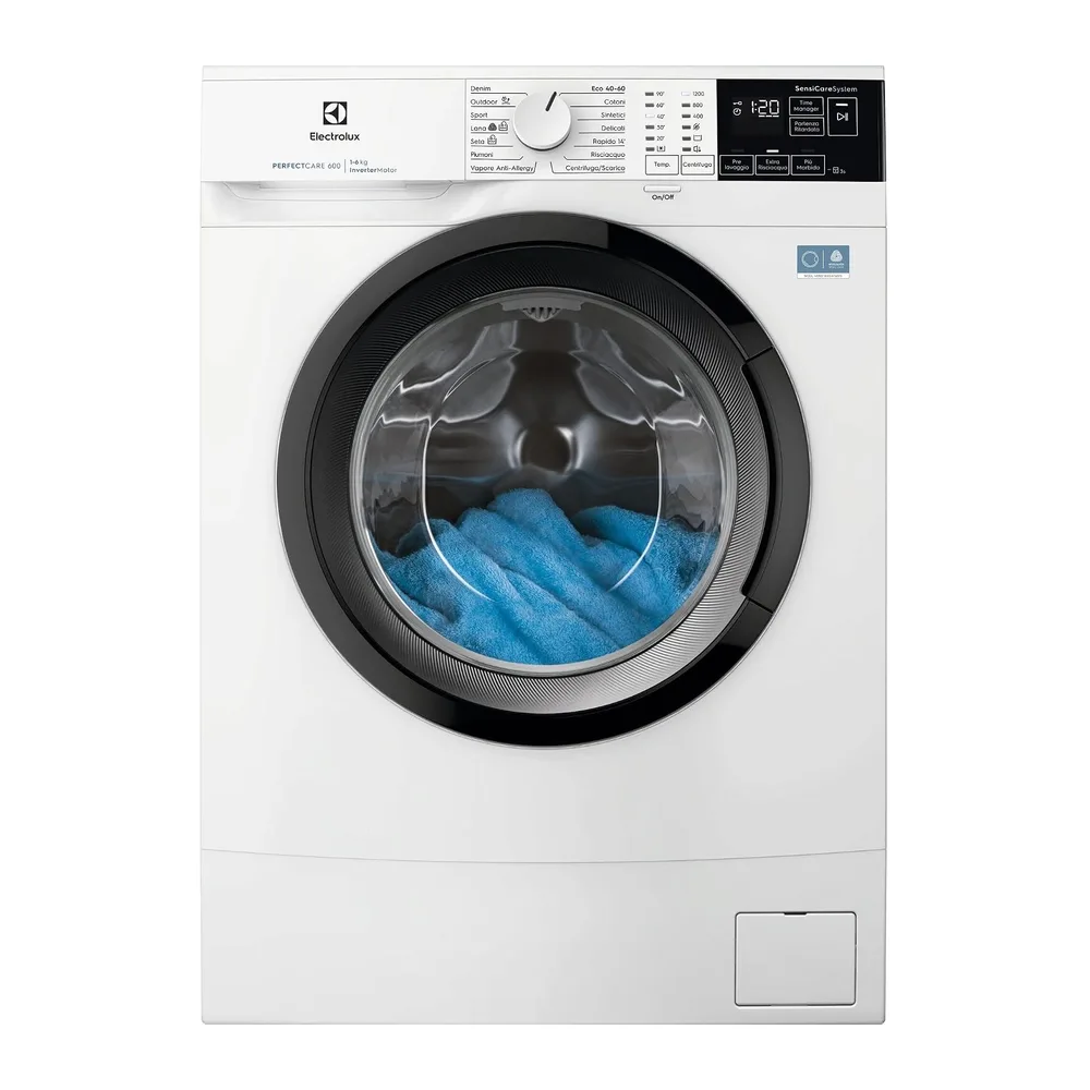 Electrolux EW6S426A Lavatrice Slim Carica Frontale 6 kg SensiCare Compatta [Classe di efficienza energetica A]