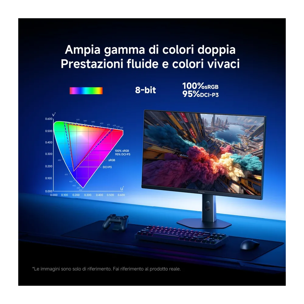 XIAOMI Monitor Gaming 27 Pollici,200Hz,1ms GTG,FreeSync Premium,P27FDA-RGGL [Classe di efficienza energetica — 6