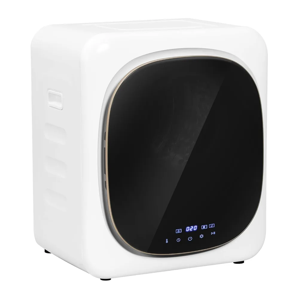 HOMCOM Mini Asciugatrice Portatile 2.5kg 6 Programmi Display Touch Bianco [Classe di efficienza energetica G]