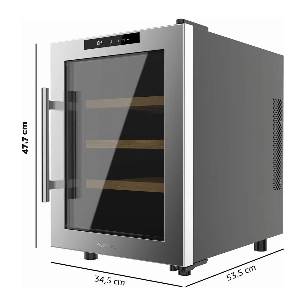 Cecotec Cantinetta Bolero GrandSommelier 1255 CoolWood E. Capacità 12 Bottiglie — 2