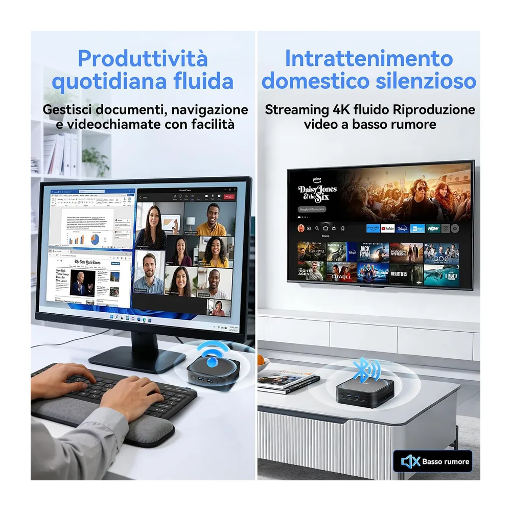 Blackview 【Set Completo】 MP50 Mini PC AMD Ryzen 5 (16GB RAM 512GB SSD) con Tastiera e Mouse Inclusi — 5