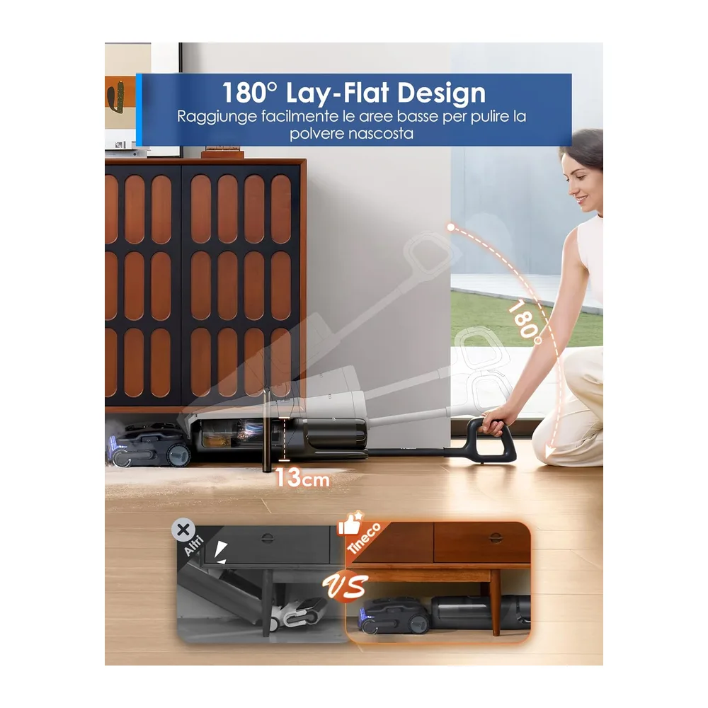 Tineco Floor ONE S7 Stretch Steam Lavapavimenti a Vapore Senza Fili — 3