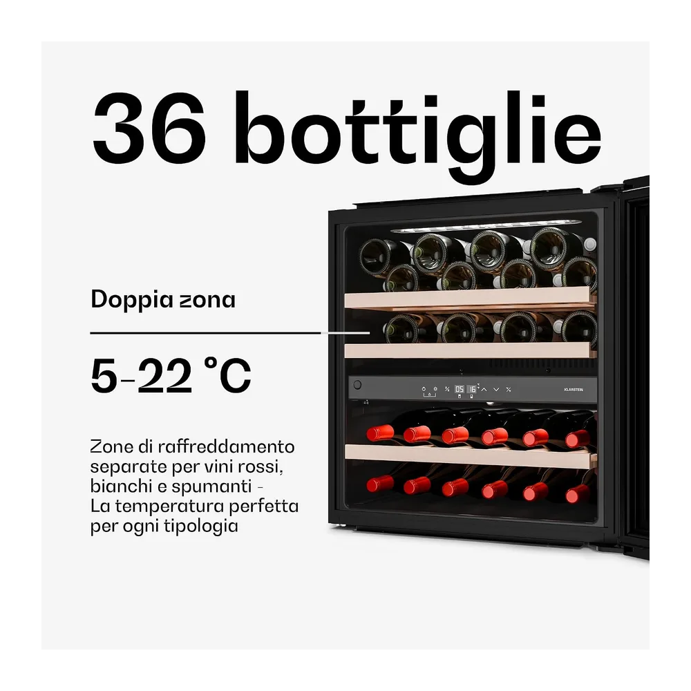 Klarstein Velaire Cantinetta per Vino Doppia Temperatura — 3