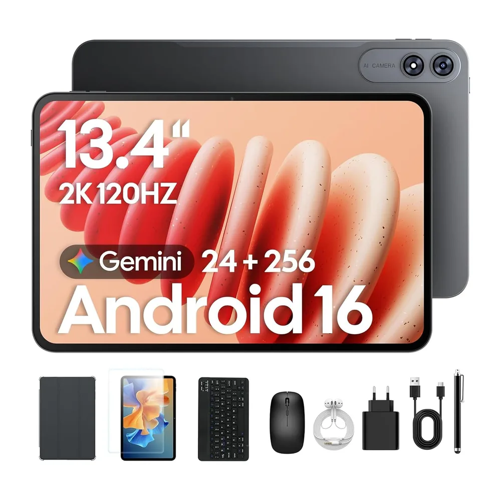 TABWEE 2026 Tablet Migliorato 13,4 Pollici Android 16 con Tastiera
