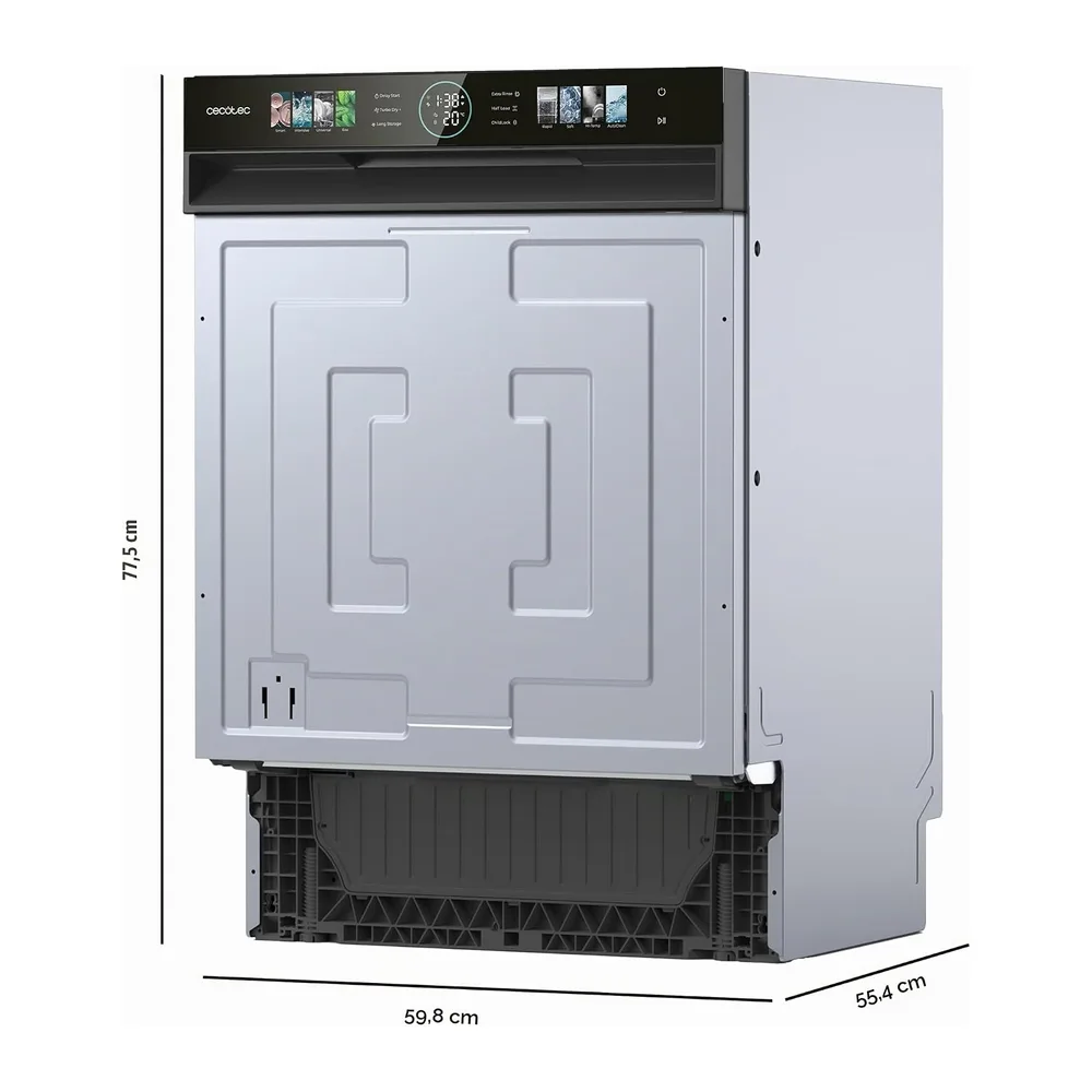 Cecotec Lavastoviglie Semi-Integrata 60cm Bolero Aguazero 6620 S-BI C — 2