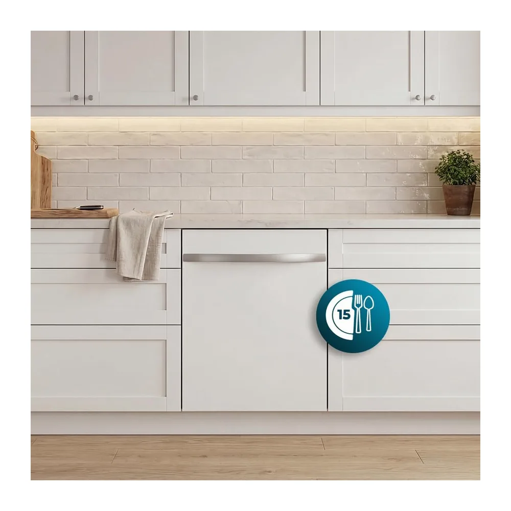 Cecotec Lavastoviglie Integrata 60cm Bolero Aguazero 6620 Full-BI White Glass C. 1850W — 3