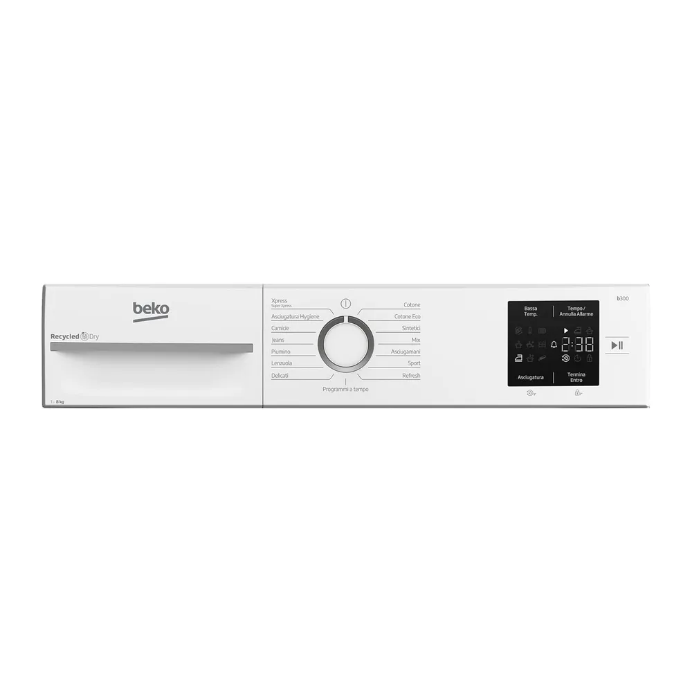 Beko Asciugatrice BMTR38W 8 Kg, con Pompa di calore, Libera Installazione, Display digitale, Classe — 5