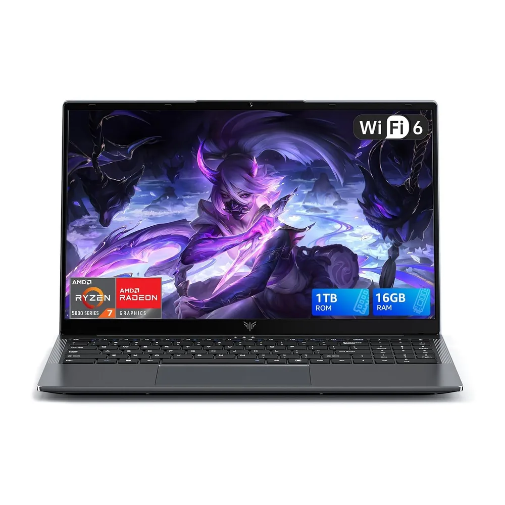 Portatile Da Gaming, Portatile Da 15,6 Pollici Con Processore Ryzen 7 5825U (Fino A 4,5 GHz), 16 GB Di RAM