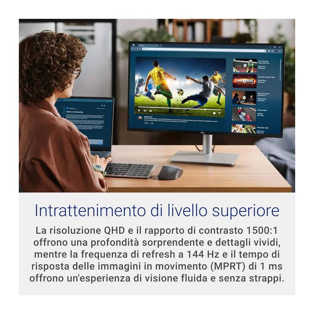 Dell 27 Plus Monitor - S2725DSM, QHD (2560x1440), 144Hz, IPS, 1ms MPRT — 2