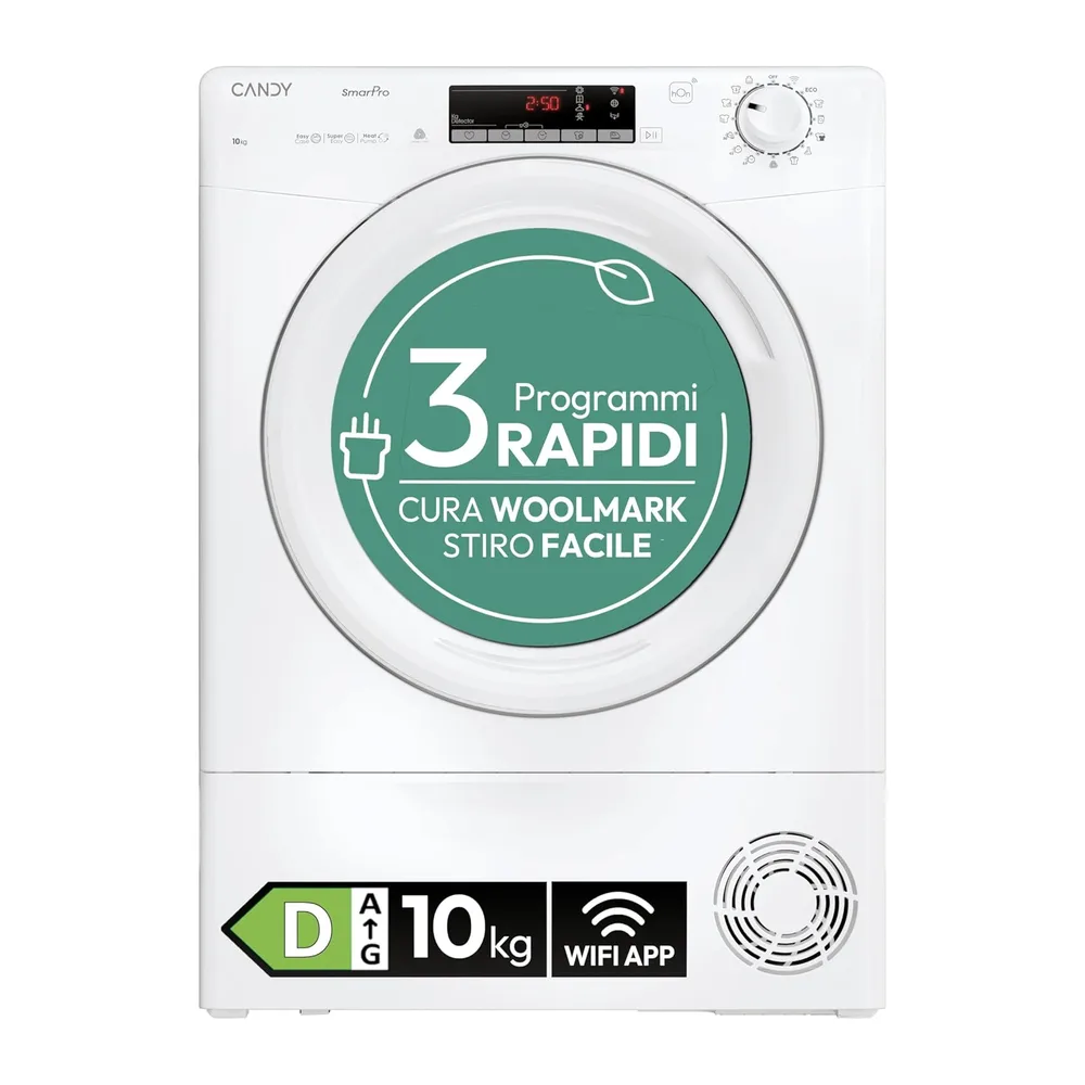 Candy Smart Pro Asciugatrice a Pompa di Calore 10 Kg