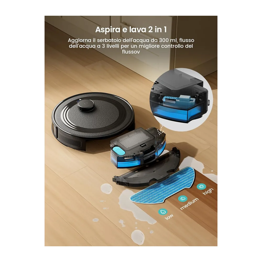 Lefant M2 Robot Aspirapolvere Lavapavimenti con Mappatura 2 in 1 — 2