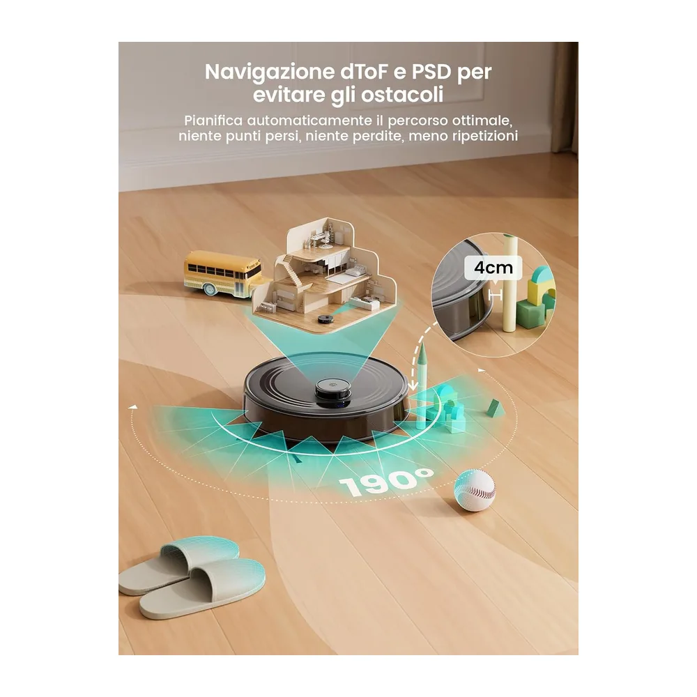 Lefant M2 Robot Aspirapolvere Lavapavimenti con Mappatura 2 in 1 — 5